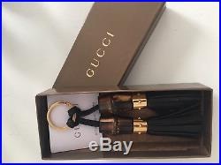 Gucci Black Leather and Bamboo Tassel 