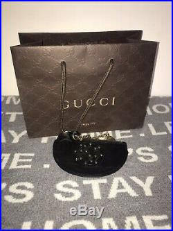 100% Authentic Black Gucci Key Chain With Shopping Bag Italy