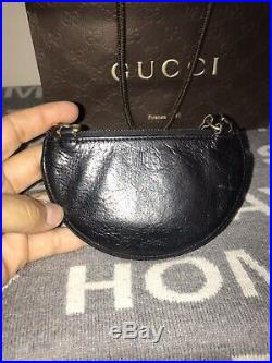 100% Authentic Black Gucci Key Chain With Shopping Bag Italy