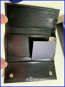 100% Authentic PRADA Saffiano Black Leather 6 Ring Key Case