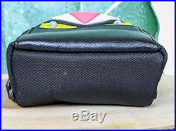 $1000 FENDI Monster Black Backpack Bag Charm Purse Leather Fur Key Ring SALE