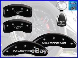 1994-1998 Ford Mustang Logo Black Brake Caliper Covers Front Rear & Keychain