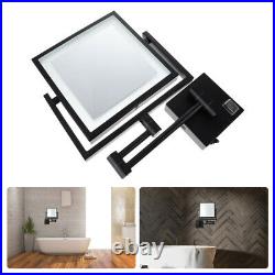 1pc Folding Lighting Wall Mirror Folding Practical Bathroom Makeup Mirror