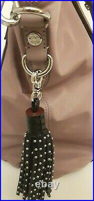 2 Mz Wallace Black Leather Studded Tassels/ Key Chain