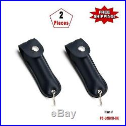 2 Pcs BLACK Pepper Spray. 50oz with Artificial Leather Case Key Chain