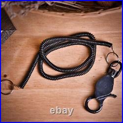 2 x Pieces Phone Elastic Spiral Spring Coil Belt Chain Lanyard Key Ring