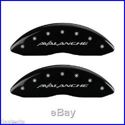 2007-2013 Chevrolet Avalanche Black Brake Caliper Covers Front Rear & Keychain