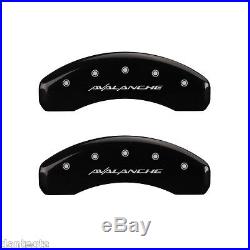 2007-2013 Chevrolet Avalanche Black Brake Caliper Covers Front Rear & Keychain