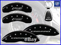 2010-2015 Chevrolet Camaro Logo Black Brake Caliper Covers Front Rear & Keychain