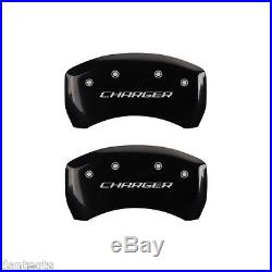 2011-2015 Dodge Charger Logo Black Brake Caliper Covers Front Rear & Keychain