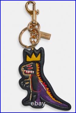 3 Jean-michel Basquiat Coach Leather Bag Set Backpack Dinosaur Key Chain Clutch