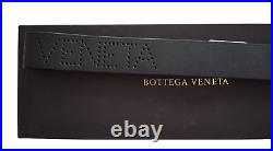$320? Auth BOTTEGA VENETA Black Leather PERFORATED LOGO KEY RING KEY HOLDER