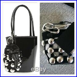 $345 NWT Alexander Wang Roxy Bag Charm Leather Key Chain in Black
