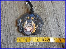 $370 NEW Givenchy Rottweiler Leather Bag Charm Tag Black Multi Bag Accessory