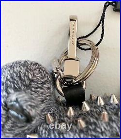 $395 Burberry Wendy The Sheep Studded Cashmere Bag Charm Stuffed Animal Key Ring