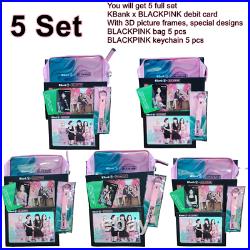 5 Set Blackpink Debit Card New Special Edition Kbank+Bag&Keychain Only Thailand
