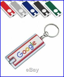 50 Personalized Light-up Key Chains with Your FULL COLOR Logo or Message