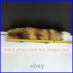 50pcs Natural Real Red fox Fur Tail Keychain Tassel bag charm Cosplay toy