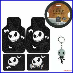 6pcs Nightmare Before Christmas Car Truck Front Rear Rubber Floor Mats Keychain