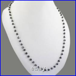 7mm Black Diamond Chain Necklace, Unisex Necklace, Men's Jewelry- 24 Inches