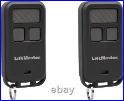 890MAX Mini Key Chain Garage Door Opener Remote 2Pk, Black with Grey Buttons