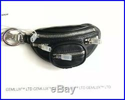 ALEXANDER WANG Black Leather Attica Soft Fanny Key-Chain RRP £195