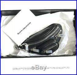 ALEXANDER WANG Black Leather Attica Soft Fanny Key-Chain RRP £195