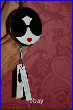 ALICE + OLIVIA STACE FACE Coin Purse KEY CHAIN BAG CHARM NWTGS TOO CUTE