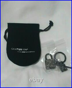 AMERICAN EXPRESS AMEX Centurion Black Card Padlock Crystal Key Ring Key Chain