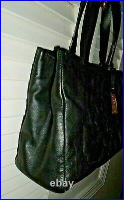 ANNE FONTAINEPARISA BABYBlack Soft Calfskin Stitched Bloom Tote/Luxe+Tres Chic