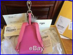 AUTH FENDI Fur Monster Backpack Mini Bag Charm Key Chain $1000 MSRP Italy withBox
