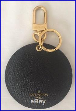 AUTH LOUIS VUITTON Night Bird Bag Charm Key Holder Black EUC Box, Dust, Receipt