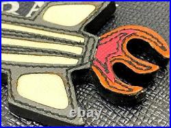 AUTH Prada Rocket Keychain Bag Tag Accessory Saffiano Leather E-1262