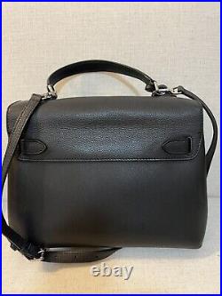 AUTHENTIC Louis Vuitton Lockme Ever MM Black Shoulder Leather Bag Handbag