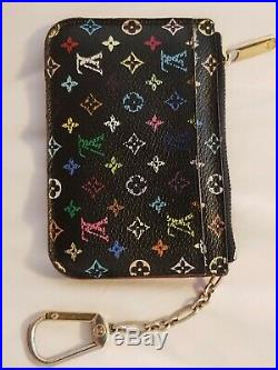 AUTHENTIC Louis Vuitton Monogram Multicolor coin purse and keychain