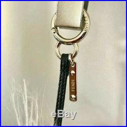 Accessories Fendi Minikarito Fur Charm Key Chain Ring Karl Lagerfeld Black Pink
