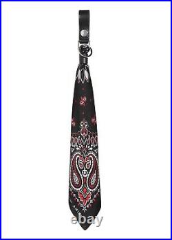 Amiri Paisley Bandana Key Ring Black Red White Belt Chain Strap Unisex Accessory