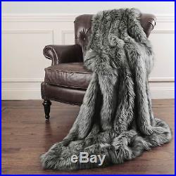 Aurora Home Faux Fur Throw Blankets by Wild Mannered with Faux Fur Key Chain