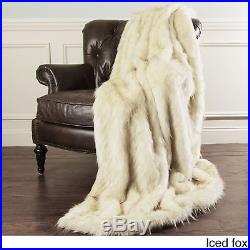 Aurora Home Faux Fur Throw Blankets by Wild Mannered with Faux Fur Key Chain