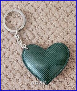 Auth Bottega Veneta Heart Leather Key Chain Preowned Black Small