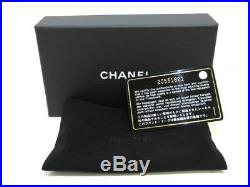 Auth CHANEL Matelasse Black Caviar Skin Key Case Gold Hardware