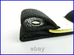 Auth Ferragamo UNUSED Vara Canvas Key Ring Holder Bag Charm Black 19833bkac