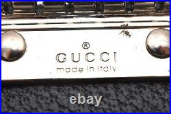 Auth GUCCI Web Sherry Line 6 Hooks Key Case GG Canvas Leather 181673 Black 1462J