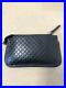 Auth Gucci Coin Case Key Chain #9201 Mini Wallet Diamante Black Leather Unisex