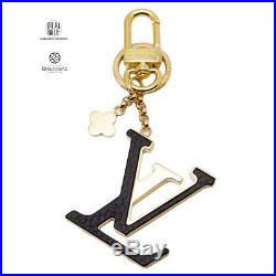 Auth LOUIS VUITTON Bag Charm and Key Holder Capucines Black Leather M63080