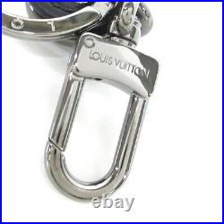 Auth LOUIS VUITTON Key Chain/LV Signature Chain M00927 Black Dark Gray Silver