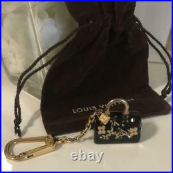 Auth Louis Vuitton Inclusion Speedy Keyring Bag Charm Black Used from Japan F/S