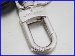 Auth Louis Vuitton Key Holder LV Circle Bag Charm Black/Silvertone Metal e49636a