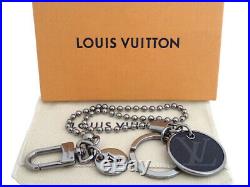 Auth Louis Vuitton Monogram Eclipse ID POCKET KEY CHAIN CHARM KEY HOLDER e42264