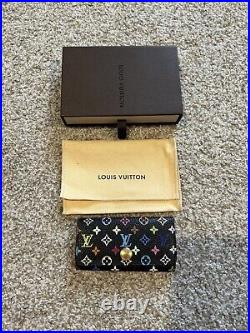 Auth Louis Vuitton Monogram Multicolor Multicles 4 Key Case Black